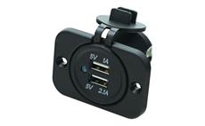 Auto zásuvka Compass 07392 2x USB 2,1A panelová