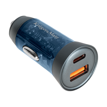 Autoadaptér KRUGER & MATZ KM0872, 1x USB-C, 1x Qualcomm 3A