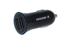 Autoadaptér SWISSTEN 12-24V Power 2x USB + kabel USB-C 2,4A
