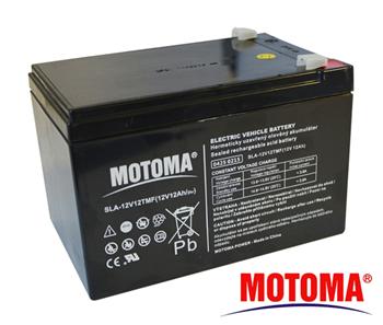 Baterie olověná 12V / 12Ah MOTOMA bezúdržbový akumulátor Trakční