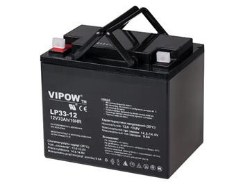 Baterie olověná 12V / 33Ah VIPOW bezúdržbový akumulátor