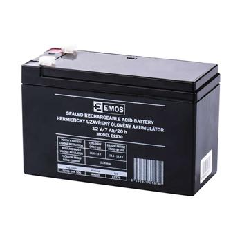 Baterie olověná 12V / 7Ah EMOS bezúdržbový akumulátor