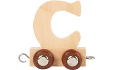Dřevěný vláček vláčkodráhy abeceda písmeno C