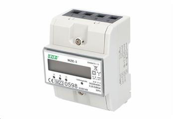 Elektroměr WZE-3 80A MID, 4,5mod., LCD, 3-fáz., 1-tar., fakturační