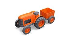 Green Toys Traktor s vlečkou oranžový