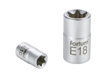 Hlavice nástrčná vnitřní TORX, 1/2", E 12, L 38mm, 61CrV5 FORTUM