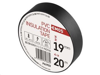 Izolační páska PVC 19/20 černá EMOS F61922
