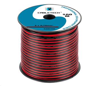 Kabel dvojlinka Cabletech 2x 0,75 mm černo-rudá CCA