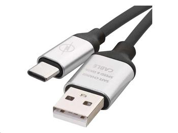 Kabel USB-C 2.0 - USB-A 2.0 černý 1.00 m EMOS SM7025BL