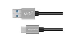 Kabel USB-C - USB-A černý 1 m Kruger&Matz Basic 10 Gbps