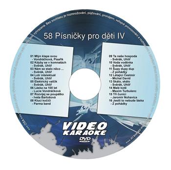 Karaoke DVD PÍSNIČKY PRO DĚTI IV