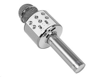 Karaoke mikrofon BLOW PRM402 / WS858 stříbrný - SLEVA NA ROZBALENÝ KUS