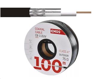 Koaxiální kabel Emos CB113UV / 100m / 7 mm venkovní