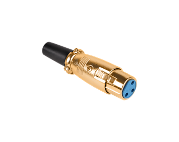 Konektor mikrofonní XLR 3-pin GOLD samice