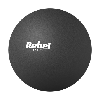 Masážní míč 6,25 cm, REBEL ACTIVE RBA-3057, černý, materiál silikon