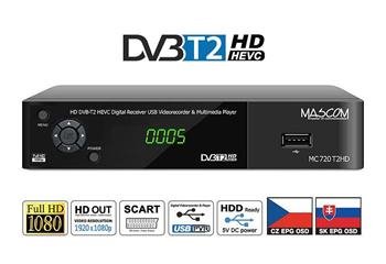 MASCOM MC720T2 HD DVB-T2 H.265/HEVC - SLEVA NA ROZBALENÝ KUS
