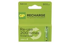 Nabíjecí baterie GP Recharge 800 AAA (HR03), 4kusy --CENA BLISTR--