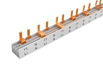 Prop. lišta S-L1+N-L2+N-L3+N-1000/16, kolík (jazýček), 4pól., 80A, rozteč 17,8mm