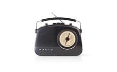 Rádio AM/FM v retro provedení černé NEDIS RDFM5000BK