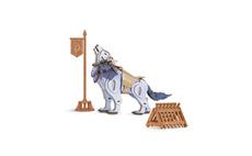 RoboTime 3D Dřevěné puzzle Vlk bojovník - Warrior Wolf