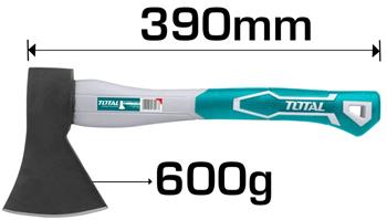 Sekera, sklolaminátová násada, 600g TOTAL-TOOLS