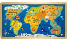 Small Foot Vkládací puzzle jednoduchá velká mapa světa